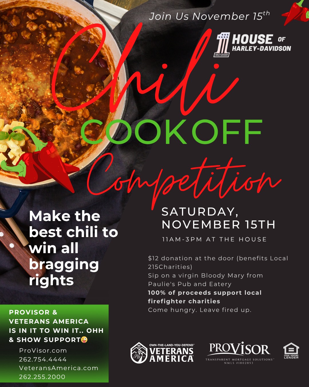ProVisor is entering the House of Harley-Davidson Chili Cook-Off 